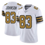Johmsee NO.Saints #83 Juwan Johnson Player White Limited Color Rush Home Game Stitched Jerseys