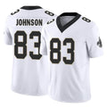 Johmsee NO.Saints #83 Juwan Johnson Player White Limited Vapor F.U.S.E. Home Game Stitched Jerseys
