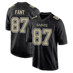 Johmsee NO.Saints #87 Noah Fant Player Black Carbon Fashion Home Game Stitched Jerseys