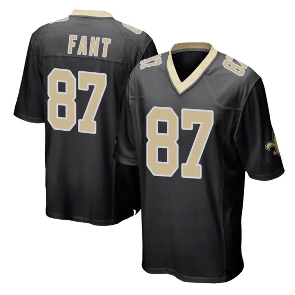 Johmsee NO.Saints #87 Noah Fant Player Black Home Game Stitched Jerseys