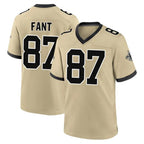 Johmsee NO.Saints #87 Noah Fant Player Gold Home Game Stitched Jerseys