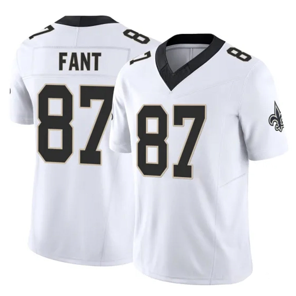 Johmsee NO.Saints #87 Noah Fant Player White Limited Vapor F.U.S.E. Home Game Stitched Jerseys