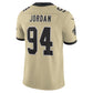 NO.Saints #94 Cameron Jordan Gold Alternate Gameday Golds Alternate Vapor F.U.S.E. Limited Stitched American Football Jersey