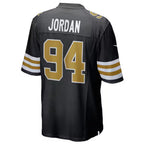 Johmsee NO.Saints #94 Cameron Jordan Player Black Alternate Game Stitched Jerseys