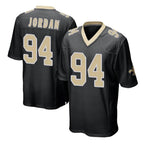 Johmsee NO.Saints #94 Cameron Jordan Player Black Home Game Stitched Jerseys