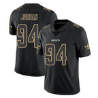 Johmsee NO.Saints #94 Cameron Jordan Player Black Impact Limited Home Game Stitched Jerseys