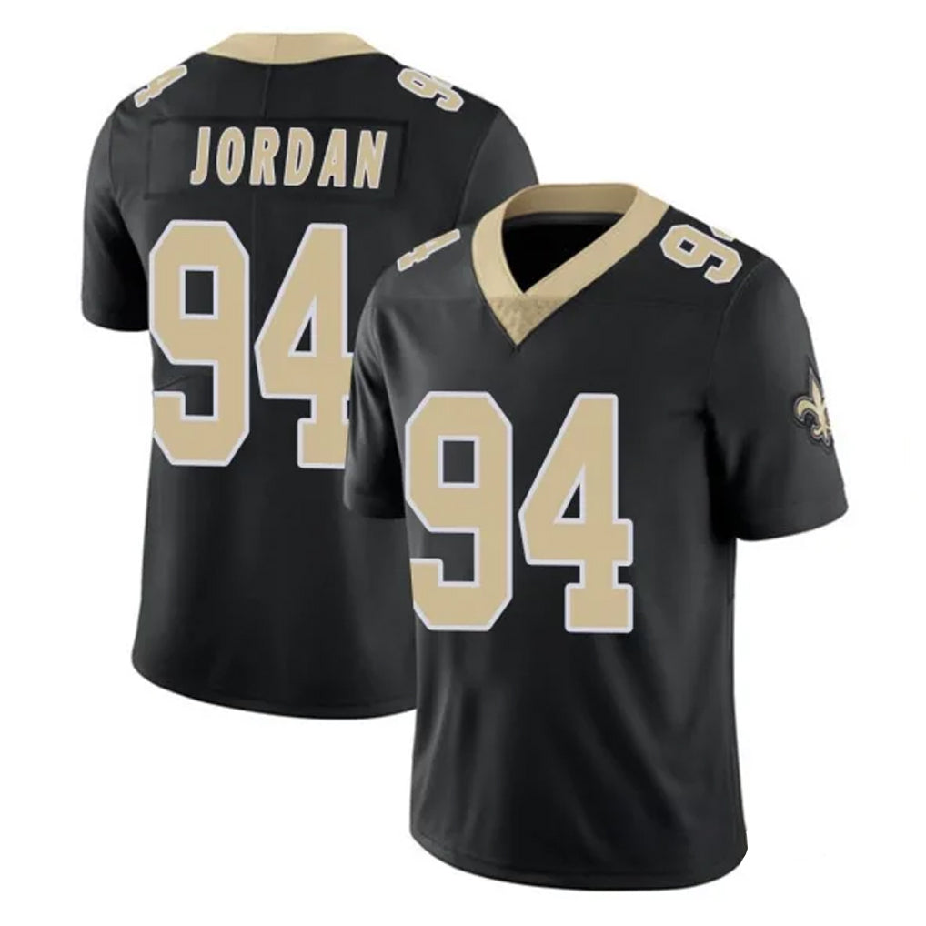 Johmsee NO.Saints #94 Cameron Jordan Player Black Limited Vapor Untouchable Home Game Stitched Jerseys