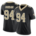 Johmsee NO.Saints #94 Cameron Jordan Player Black Vapor F.U.S.E. Limited Stitched Jerseys