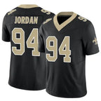 Johmsee NO.Saints #94 Cameron Jordan Player Black Vapor F.U.S.E. Limited Stitched Jerseys