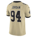 Johmsee NO.Saints #94 Cameron Jordan Player Gold Alternate Vapor F.U.S.E. Limited Stitched Jerseys