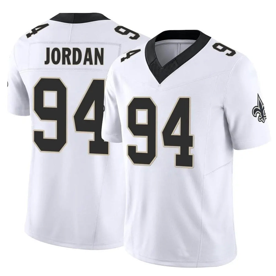 Johmsee NO.Saints #94 Cameron Jordan Player White Vapor F.U.S.E. Limited Stitched Jerseys