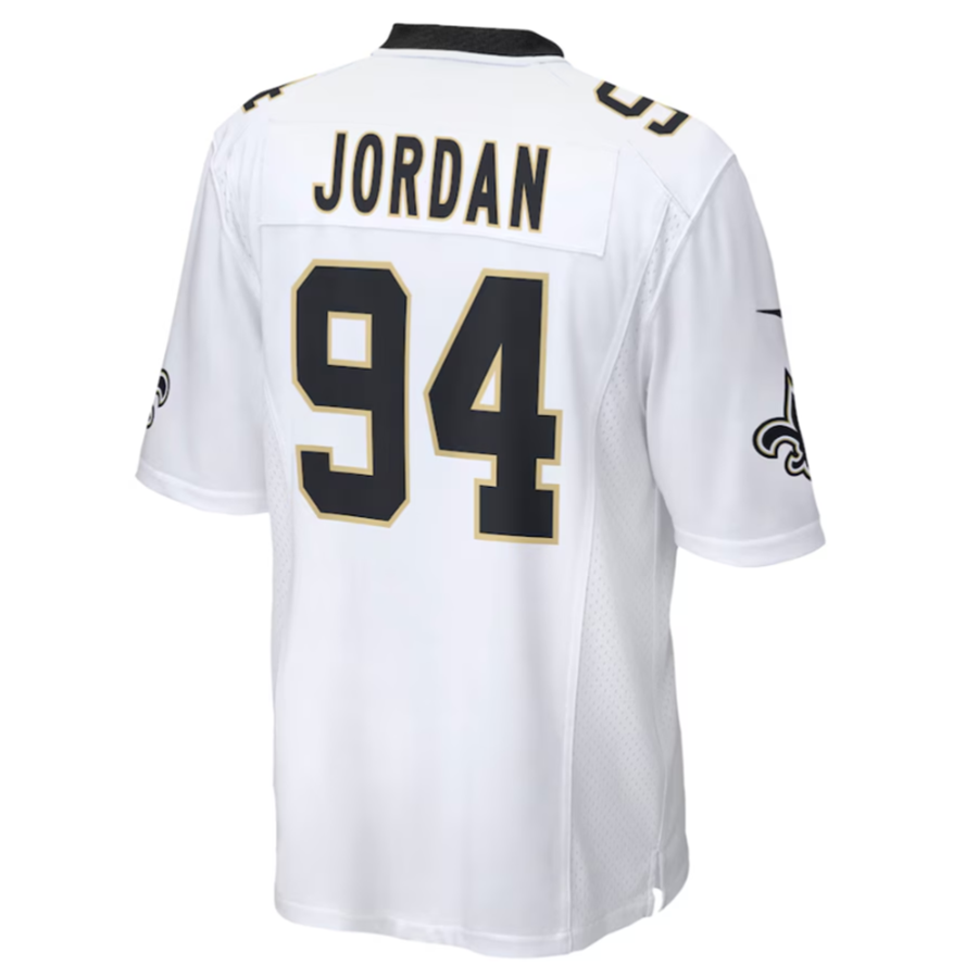 Johmsee NO.Saints #94 Cameron Jordan White Game Stitched American Stitched Jerseys