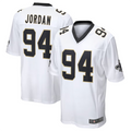 Johmsee NO.Saints #94 Cameron Jordan White Game Stitched American Stitched Jerseys