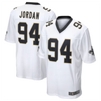 Johmsee NO.Saints #94 Cameron Jordan White Game Stitched American Stitched Jerseys