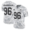 Johmsee NO.Saints #96 Carl Granderson Player Arctic Camo Salute To Service Limited Game Stitched Jerseys