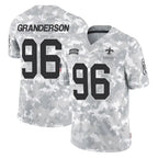 Johmsee NO.Saints #96 Carl Granderson Player Arctic Camo Salute To Service Limited Game Stitched Jerseys