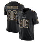 Johmsee NO.Saints #96 Carl Granderson Player Black Impact Limited Home Game Stitched Jerseys