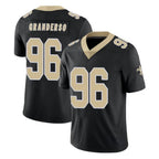 Johmsee NO.Saints #96 Carl Granderson Player Black Limited Vapor Untouchable Home Game Stitched Jerseys
