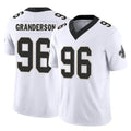 Johmsee NO.Saints #96 Carl Granderson Player White Limited Vapor F.U.S.E. Home Game Stitched Jerseys
