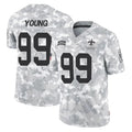 Johmsee NO.Saints #99 Chase Young Player Arctic Camo Salute To Service Limited Game Stitched Jerseys