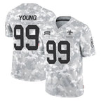 Johmsee NO.Saints #99 Chase Young Player Arctic Camo Salute To Service Limited Game Stitched Jerseys