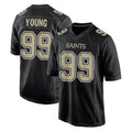 Johmsee NO.Saints #99 Chase Young Player Black Carbon Fashion Home Game Stitched Jerseys