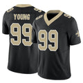 Johmsee NO.Saints #99 Chase Young Player Black Limited Vapor F.U.S.E. Home Game Stitched Jerseys