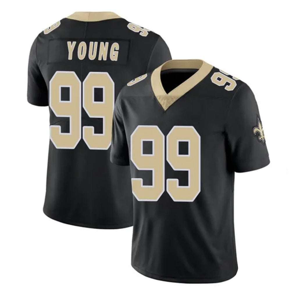 Johmsee NO.Saints #99 Chase Young Player Black Limited Vapor Untouchable Home Game Stitched Jerseys