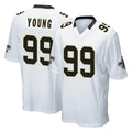 Johmsee NO.Saints #99 Chase Young Player White Home Game Stitched Jerseys