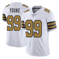 Johmsee NO.Saints #99 Chase Young Player White Limited Color Rush Home Game Stitched Jerseys