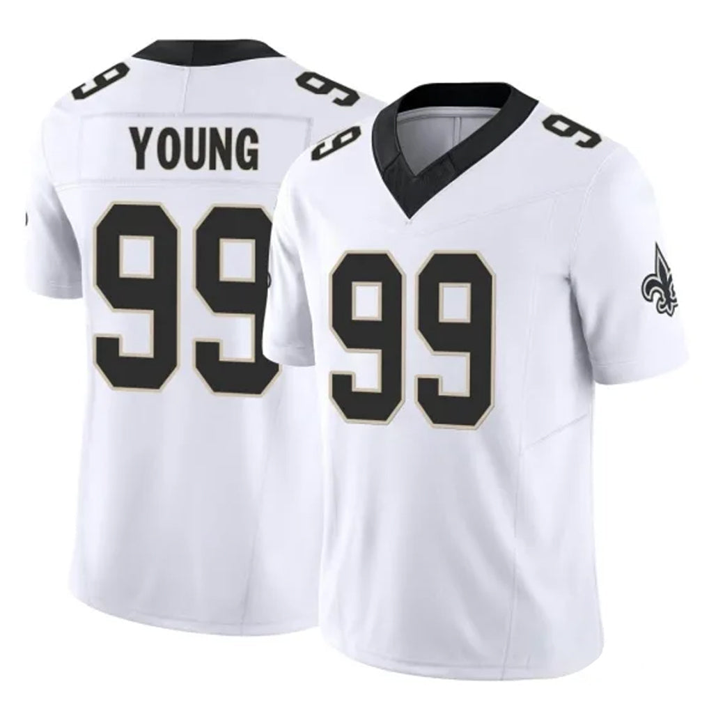 Johmsee NO.Saints #99 Chase Young Player White Limited Vapor F.U.S.E. Home Game Stitched Jerseys