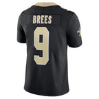 Johmsee NO.Saints #9 Drew Brees Captain Vapor Limited Stitched Jerseys