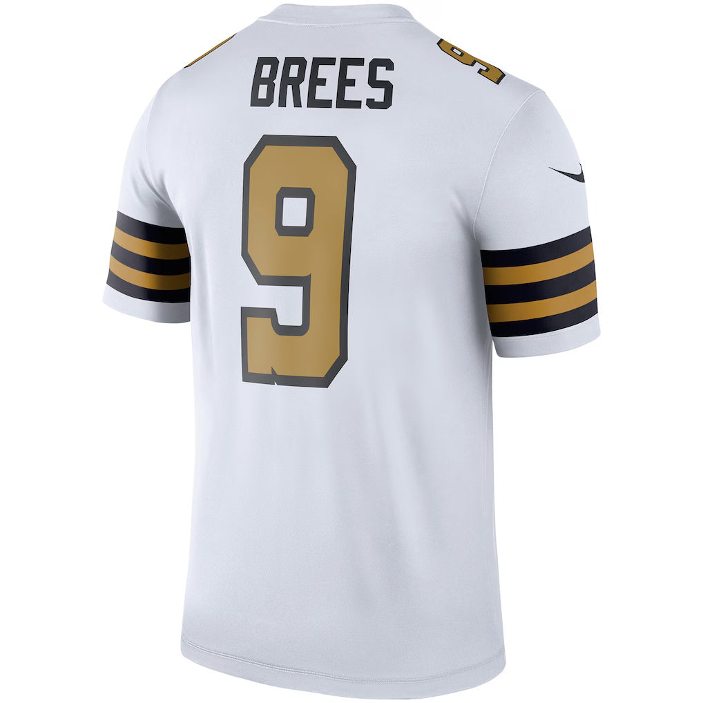 Johmsee NO.Saints #9 Drew Brees White Alternate Legend Player Performance Top Stitched Jerseys