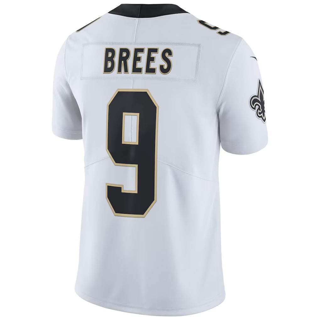 Johmsee NO.Saints #9 Drew Brees White Vapor Untouchable Limited Player Stitched Jerseys