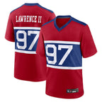 Johmsee NY.Giants Secondary Throwback Alternate Jerseys - Red - #97 Dexter Lawrence II Player