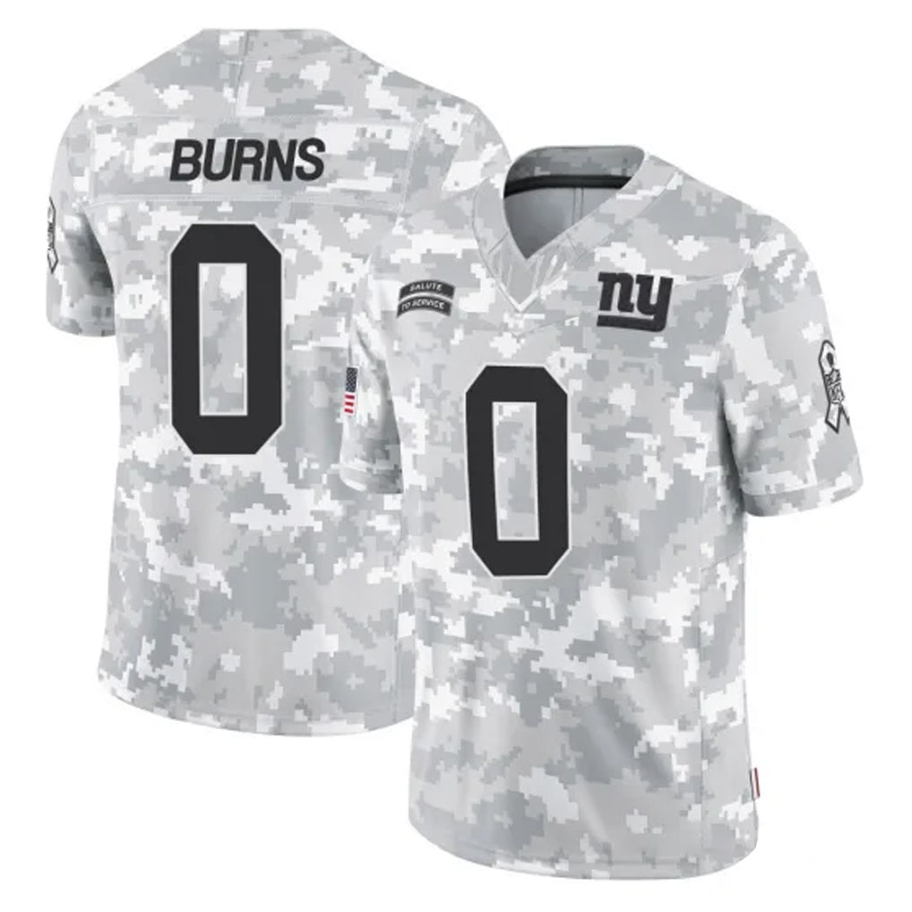 Johmsee NY.Giants #0 Brian Burns Player Arctic Camo Salute To Service Limited Game Stitched Jerseys
