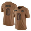 Johmsee NY.Giants #0 Brian Burns Player Brown Salute To Service Limited Stitched Jerseys