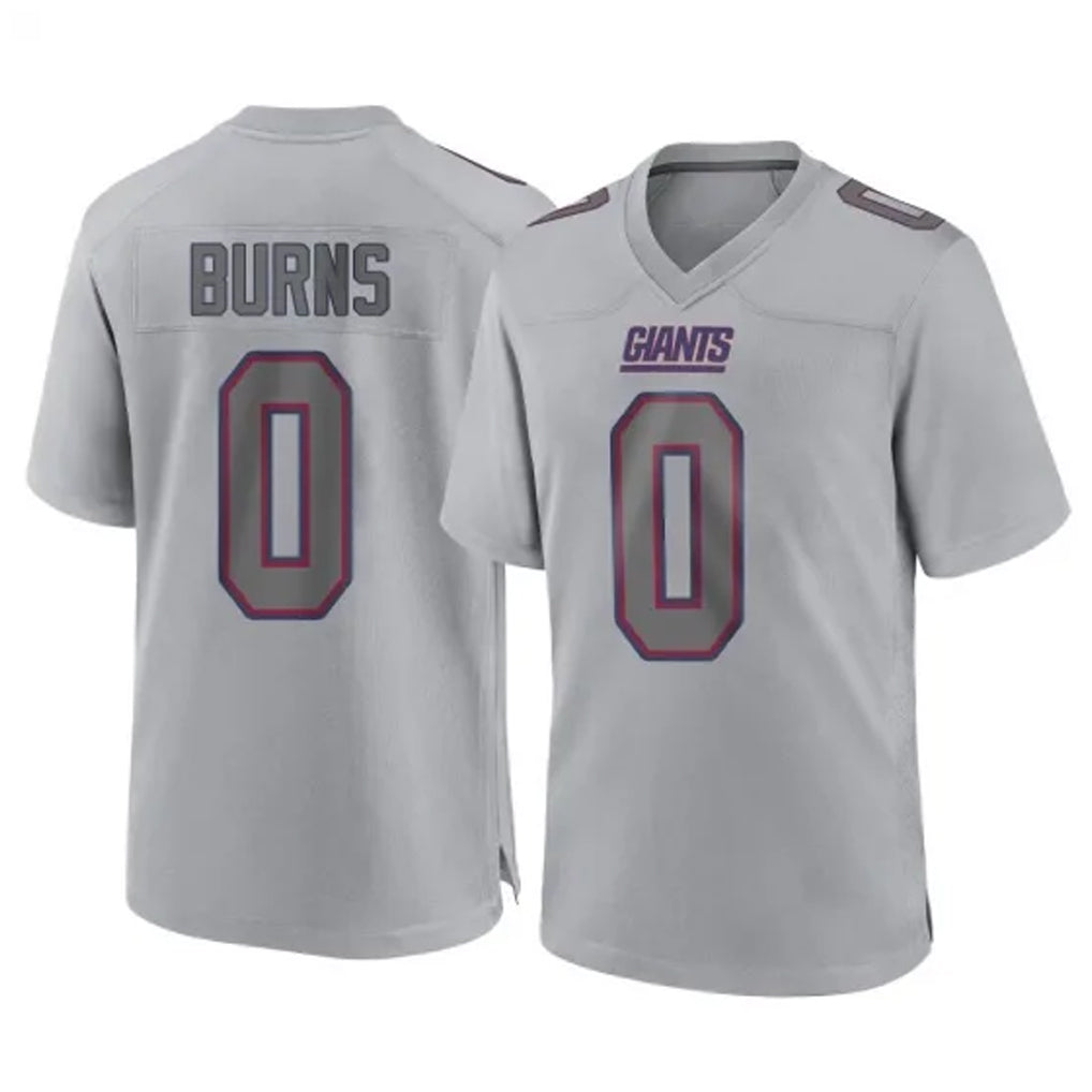 Johmsee NY.Giants #0 Brian Burns Player Gray Atmosphere Fashion Limited Game Stitched Jerseys
