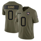 Johmsee NY.Giants #0 Brian Burns Player Olive 2025 Salute To Service Limited Stitched Jerseys