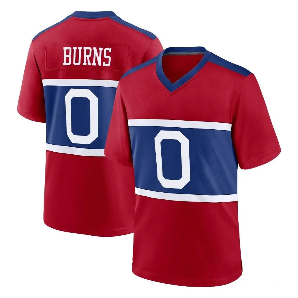 Johmsee NY.Giants #0 Brian Burns Player Red Century Home Game Stitched Jerseys