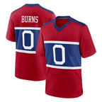 Johmsee NY.Giants #0 Brian Burns Player Red Century Home Game Stitched Jerseys