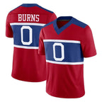 Johmsee NY.Giants #0 Brian Burns Player Red Century Vapor F.U.S.E. Home Game Stitched Jerseys