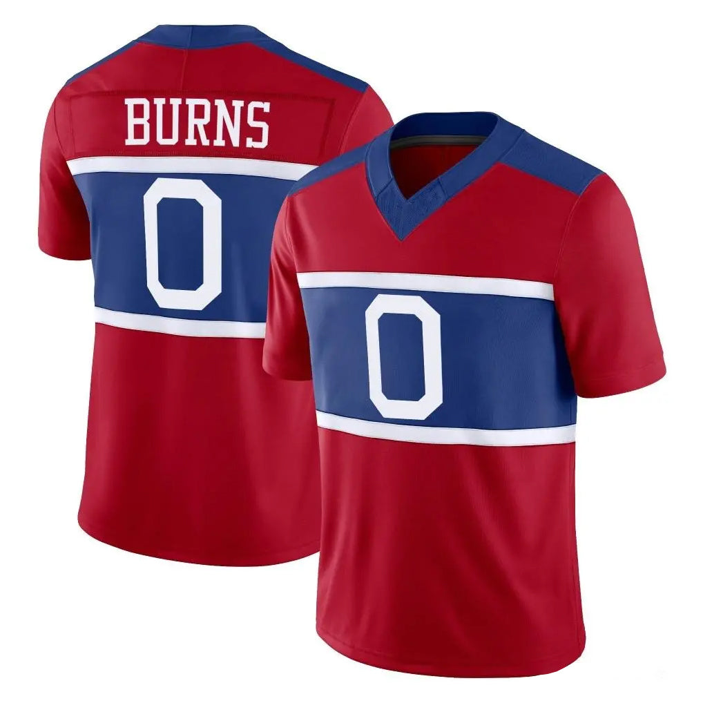 Johmsee NY.Giants #0 Brian Burns Player Red Century Vapor F.U.S.E. Home Game Stitched Jerseys