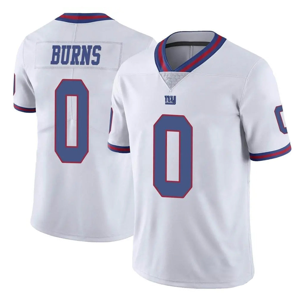 Johmsee NY.Giants #0 Brian Burns Player White Color Rush Home Game Stitched Jerseys