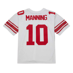Johmsee NY.Giants #10 Eli Manning Mitchell & Ness White Legacy Replica Stitched Puhic Jersey