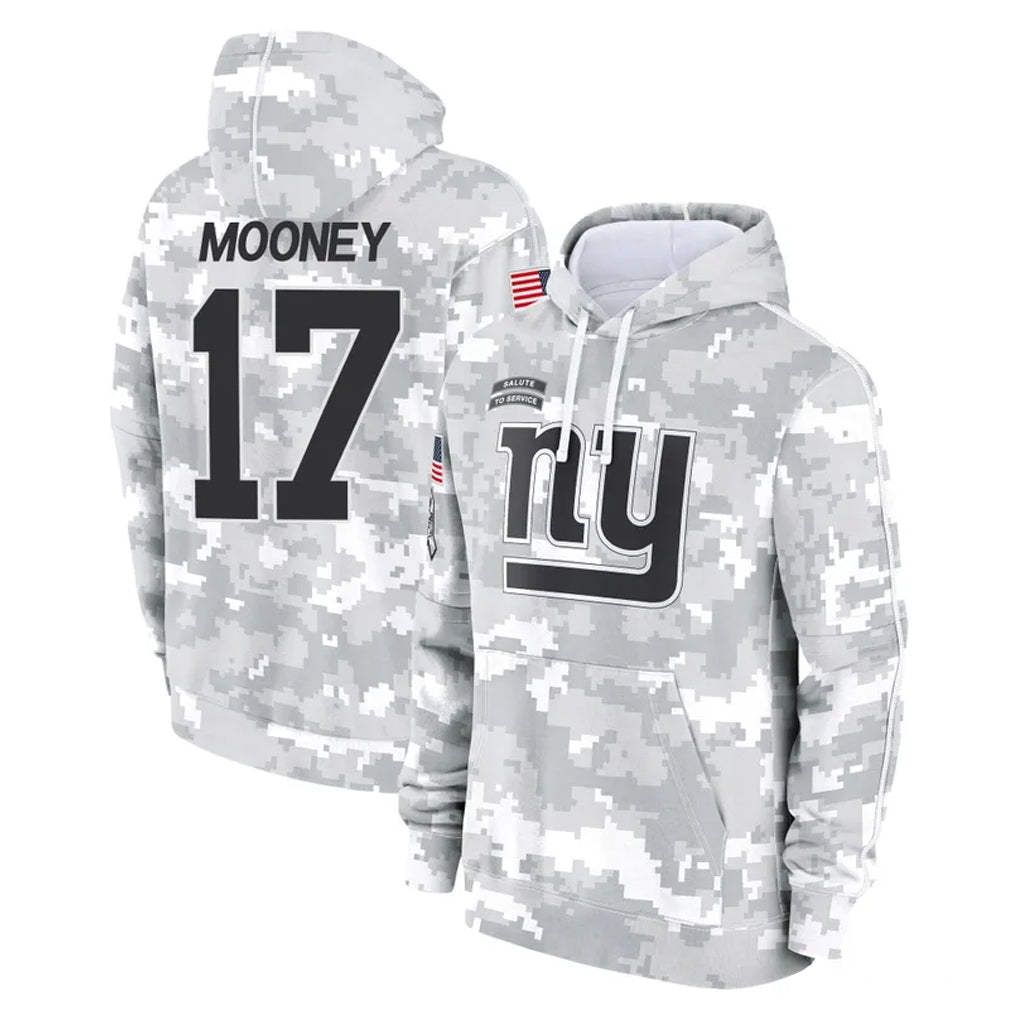 Johmsee NY.Giants #17 Darnell Mooney Player Arctic Camo Salute to Service Pullover Hoodies Limited Game Stitched Jerseys