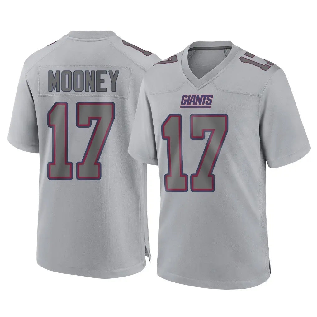 Johmsee NY.Giants #17 Darnell Mooney Player Gray Atmosphere Fashion Limited Game Stitched Jerseys