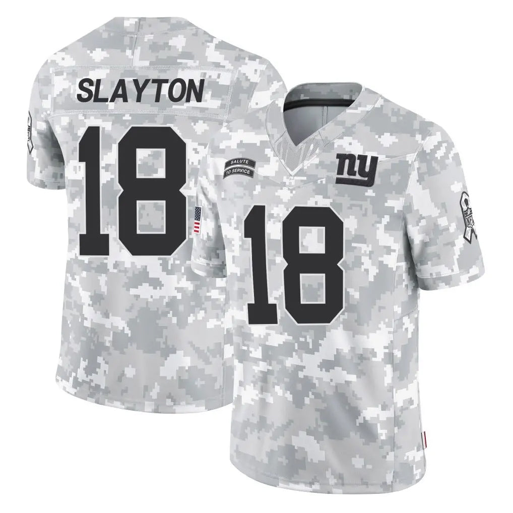 Johmsee NY.Giants #18 Darius Slayton Player Arctic Camo Salute To Service Limited Game Stitched Jerseys