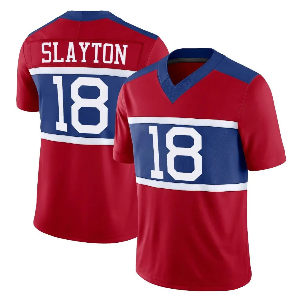 Johmsee NY.Giants #18 Darius Slayton Player Red Century Vapor F.U.S.E. Home Game Stitched Jerseys