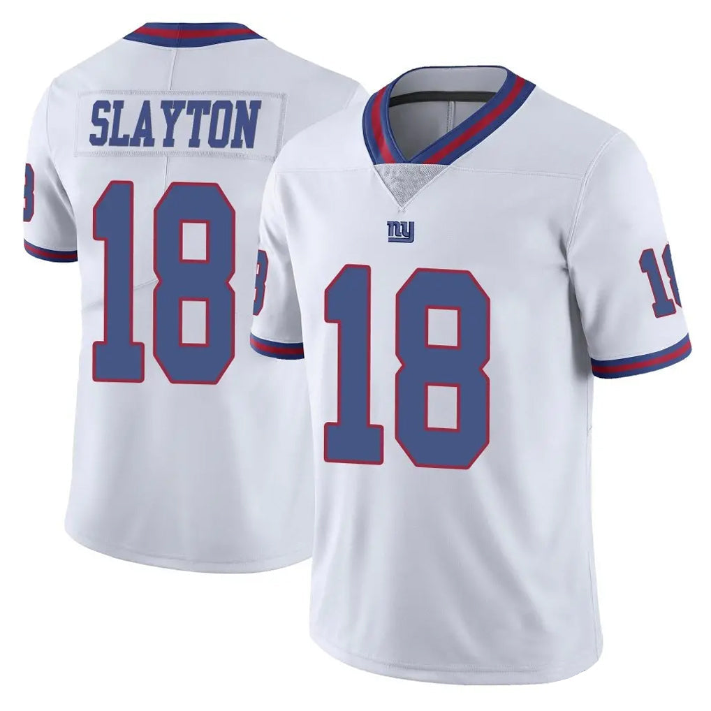 Johmsee NY.Giants #18 Darius Slayton Player White Color Rush Home Game Stitched Jerseys
